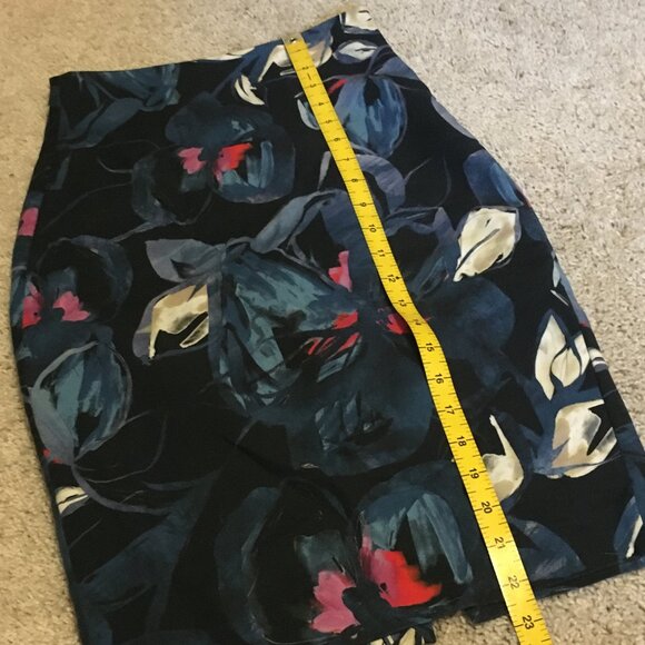 Tropical Floral Paradise High Waist Cotton Pencil Skirt - Picture 16 of 16